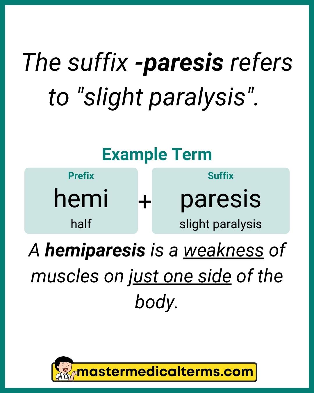 paresis -paresis - Master Medical Terms